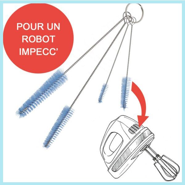 Set 4 mini-goupillons Eléphant Maison