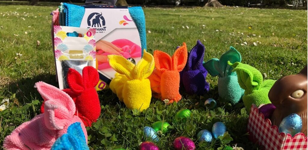 Lapins en lavettes microfibre Eléphant Maison