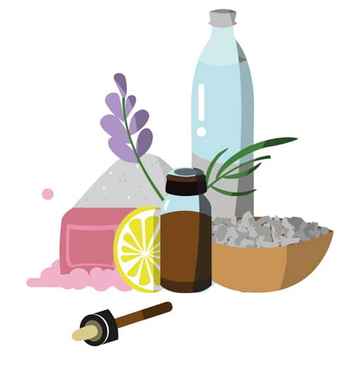 Illustration d'ingrédients naturels