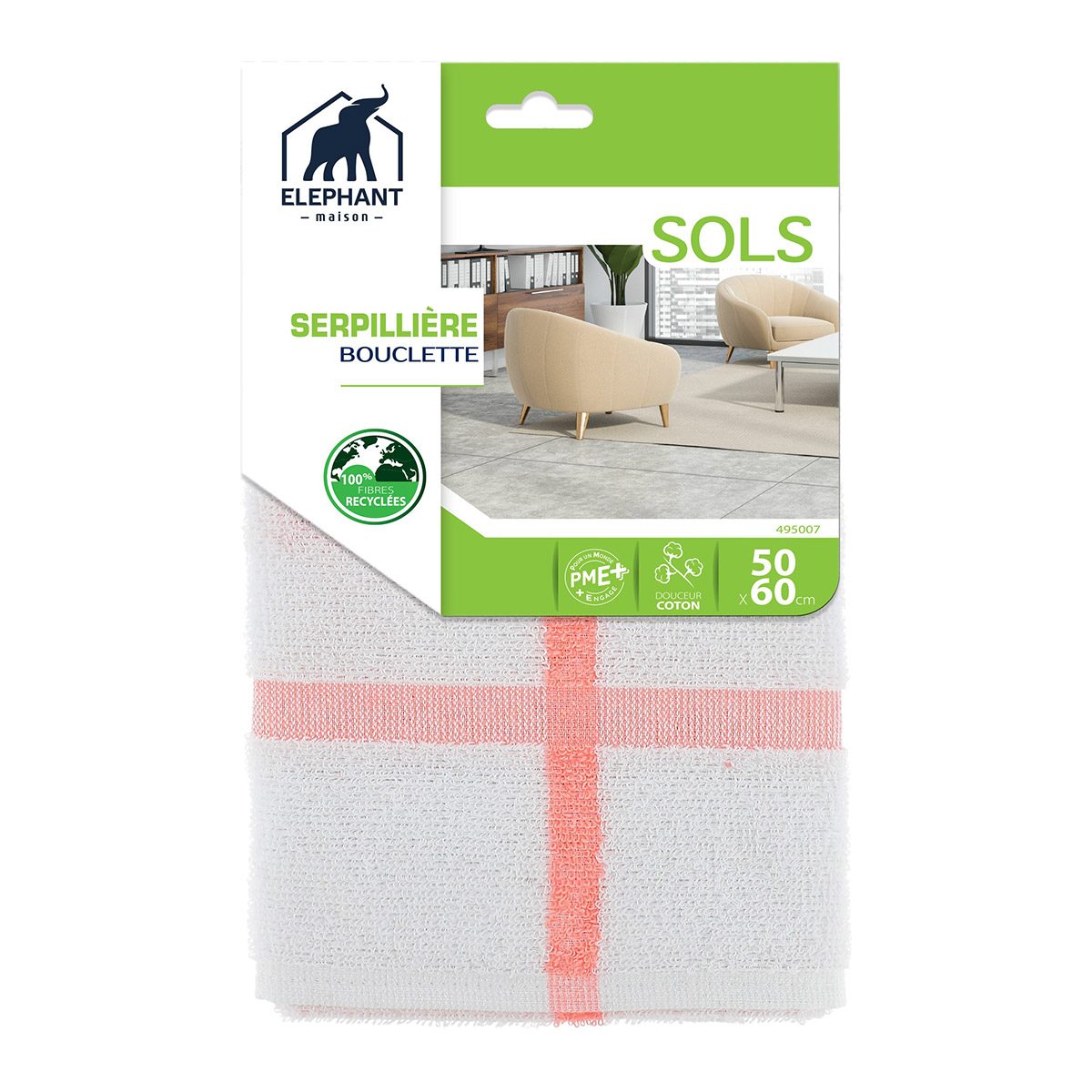 Serpillière bouclette Eléphant Maison