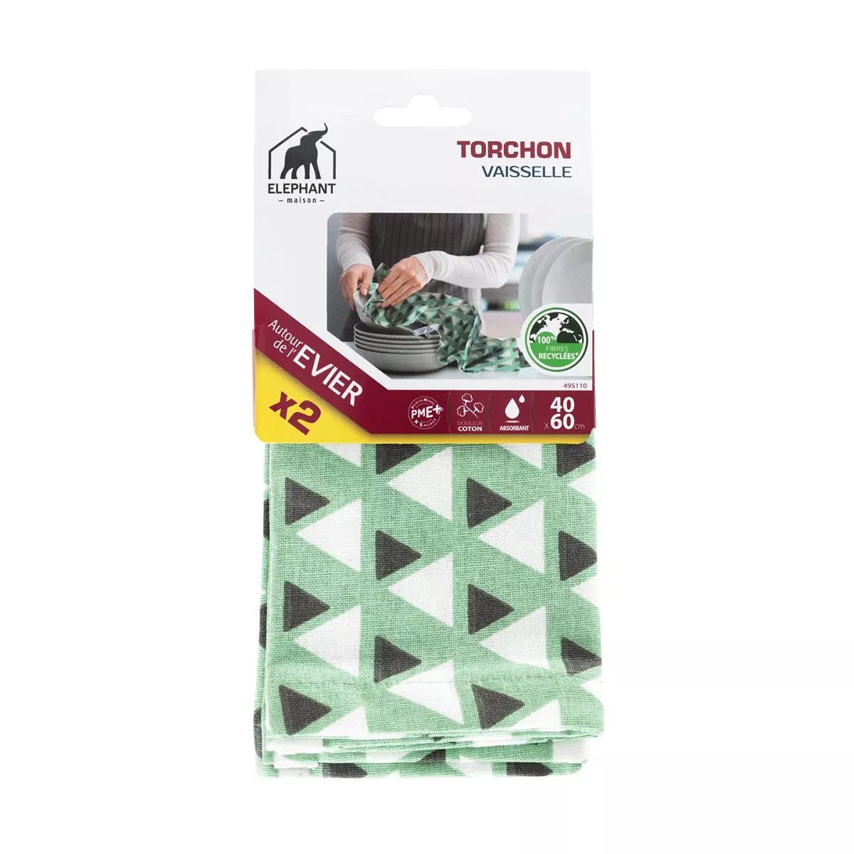 Torchon vaisselle Eléphant Maison