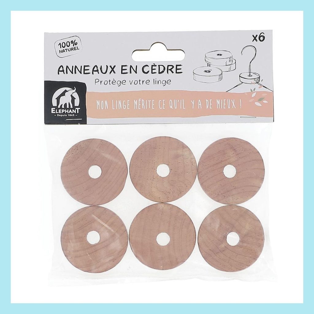 Anneaux en cèdre x6 Eléphant Maison