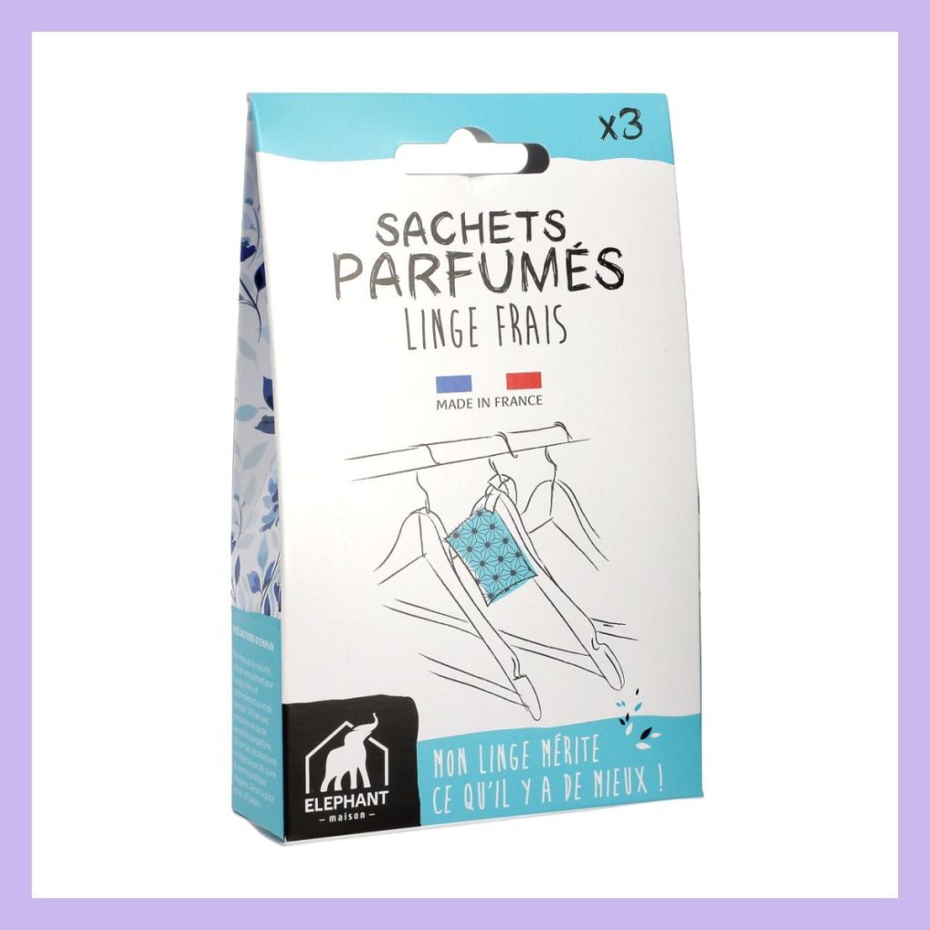 Sachets parfumés senteur linge frais Eléphant Maison