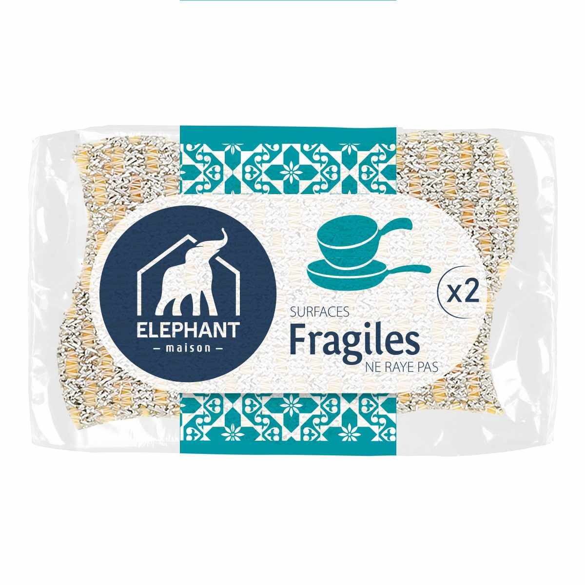 Eponge grattante surfaces fragiles Eléphant Maison