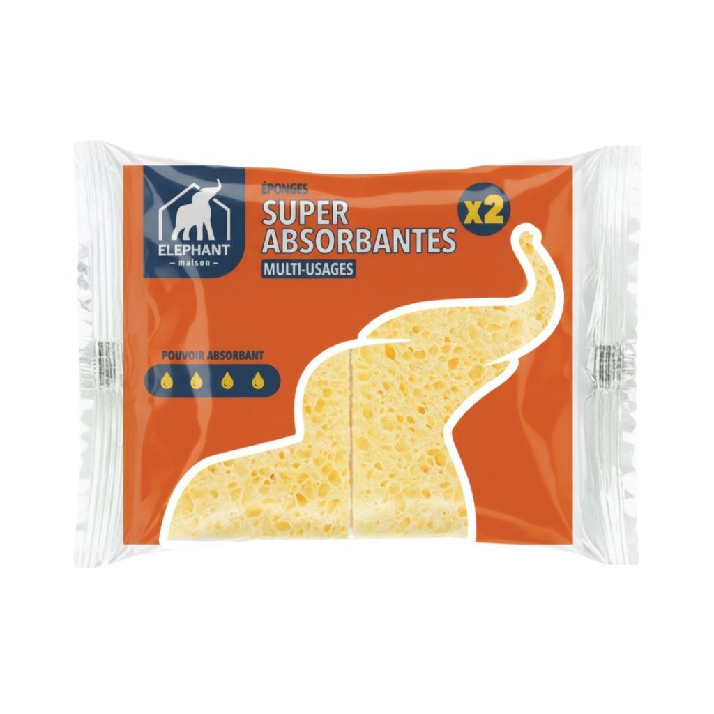 Éponge absorbante x2 ÉLÉPHANT
