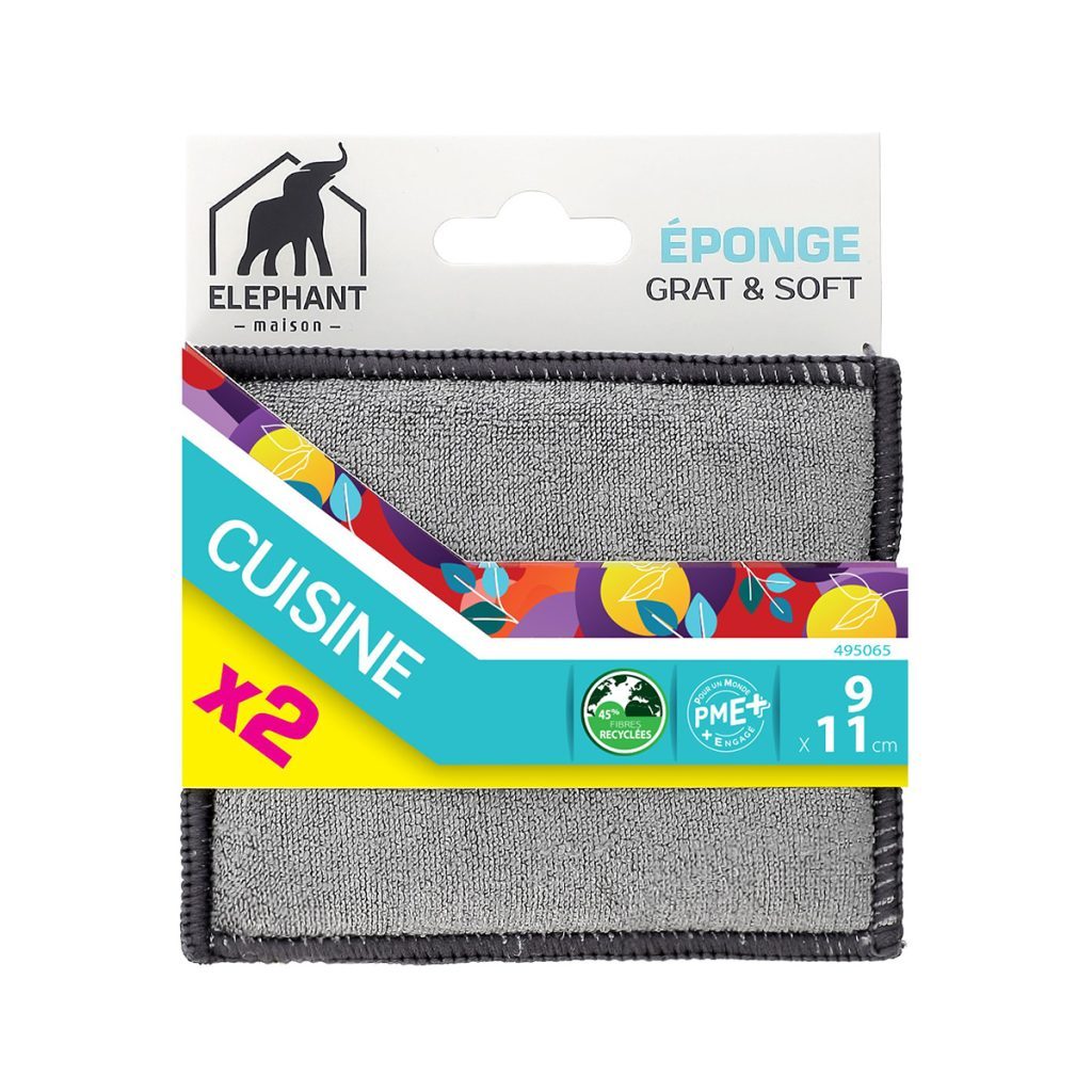 Éponges Grat&Soft x2 ÉLÉPHANT
